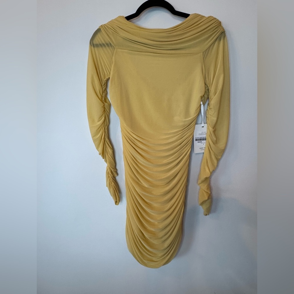 Ronny Kobo Yellow Rushed Dress – Brand New with Tags! - Picture 3 of 11